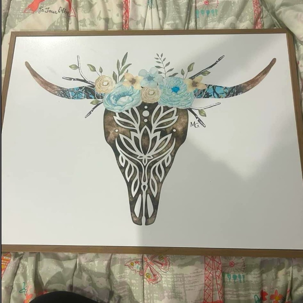 Cow head decor